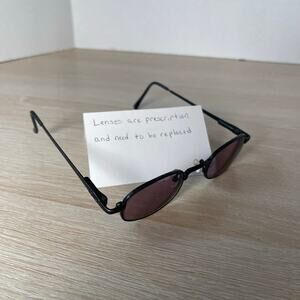 Vintage REVO Cobra Stealth 1107/001 45mm Sunglasses Black FRAMES ONLY Japan